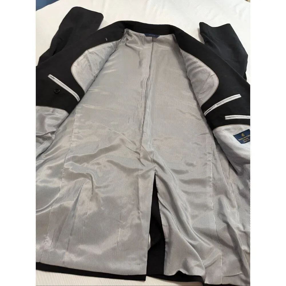 Brooks Brothers Explorer Regent Fit 2 Button Charcoal Grey Suit Size 44L